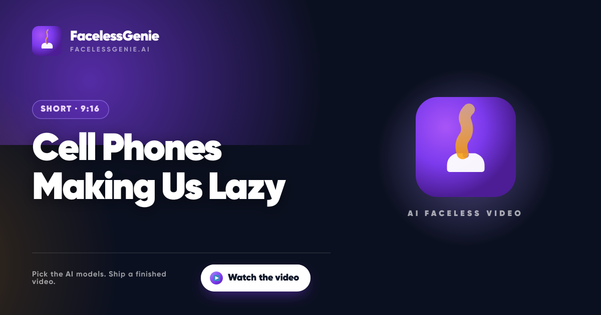 Cell Phones Making Us Lazy