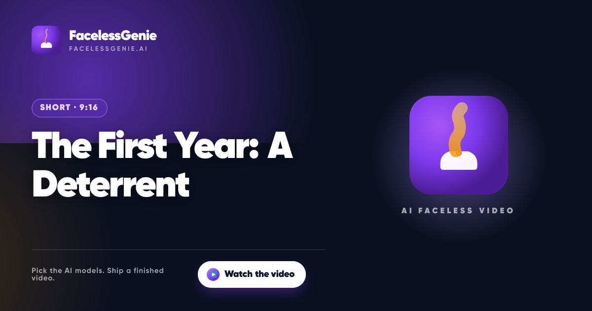 The First Year: A Deterrent